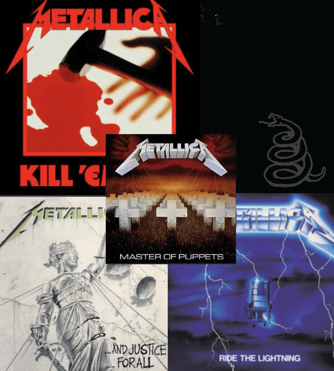 METALLICA - First Five Studio Albums Coloured Vinyl Bundle { vinyl }
