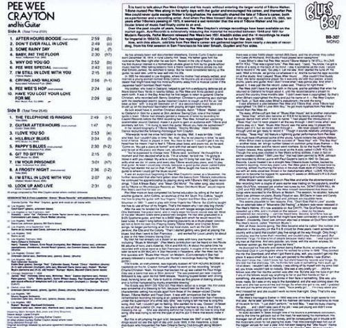 Pee Wee Crayton - After Hours Boogie [ Vinyl ]