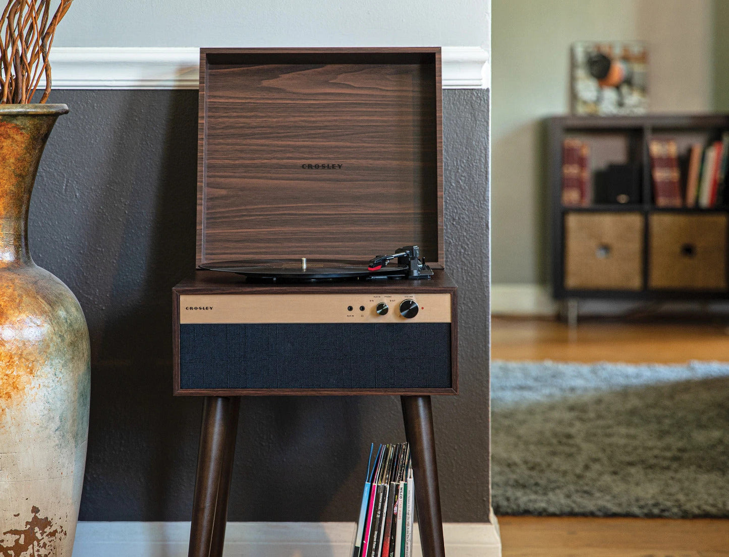 Crosley Jasper Turntable - Walnut [Tech & Turntables] [ Vinyl ]