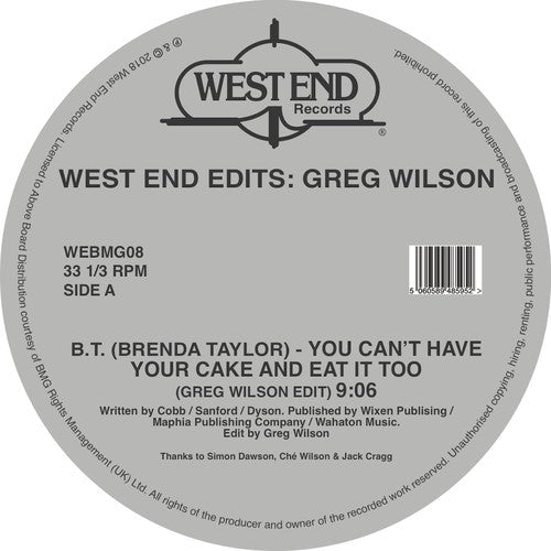 Various Artists - West End Edits: Greg Wilson (Various Artists) [ Vinyl ]