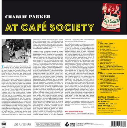 Charlie Parker - At Cafe Society [180-Gram Red Colored LP With Bonus Tracks] [ Vinyl ]