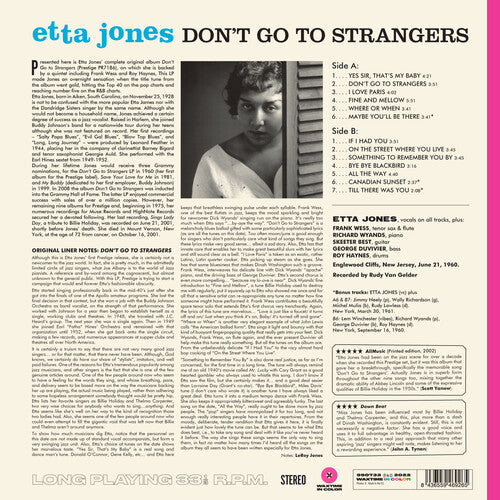 Etta Jones - Don't Go To Strangers - 180-Gram Pink [ Vinyl ]