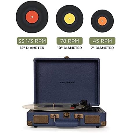 Crosley Cruiser Plus - Bluetooth Turntable (Navy) [Tech & Turntables] [ Vinyl ]