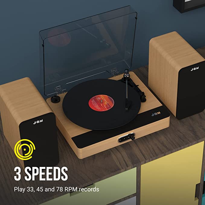 JAM The Sound Stream + Turntable - Bamboo [Tech & Turntables] [ Vinyl ]