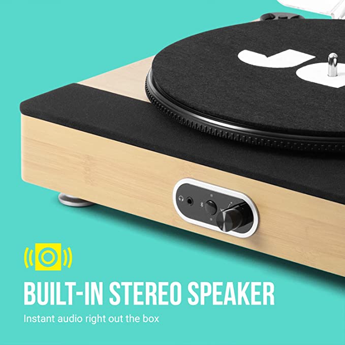 JAM The Sound Stream + Turntable - Bamboo [Tech & Turntables] [ Vinyl ]