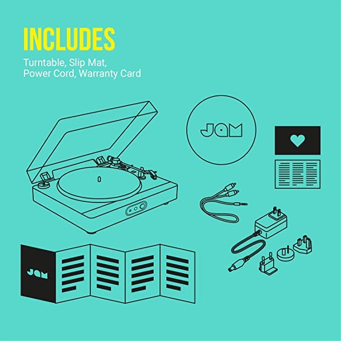 JAM The Sound Stream + Turntable - Bamboo [Tech & Turntables] [ Vinyl ]