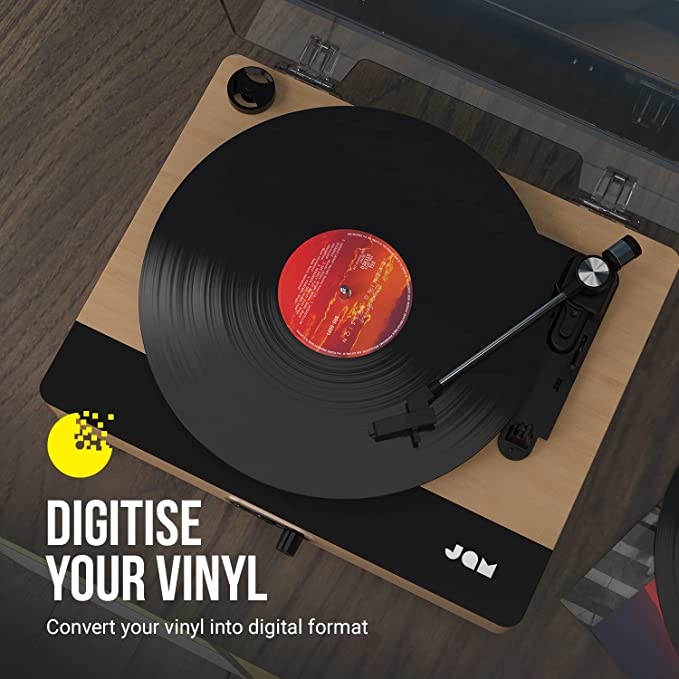 JAM The Sound Stream + Turntable - Bamboo [Tech & Turntables] [ Vinyl ]