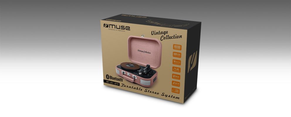 Muse Turntable Stereo System 2x5W - Pink [Tech & Turntables] [ Vinyl ]