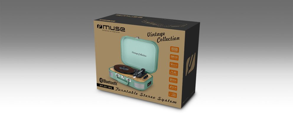 Muse Turntable Stereo System 2x5W - Green [Tech & Turntables] [ Vinyl ]