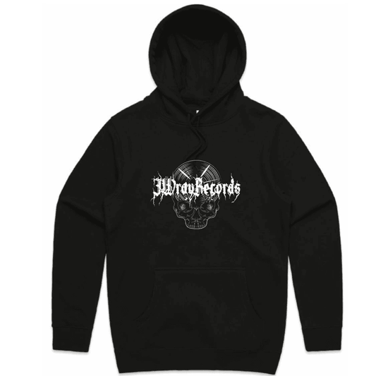 JWrayRecords Official Vinyl Skull Hoodie